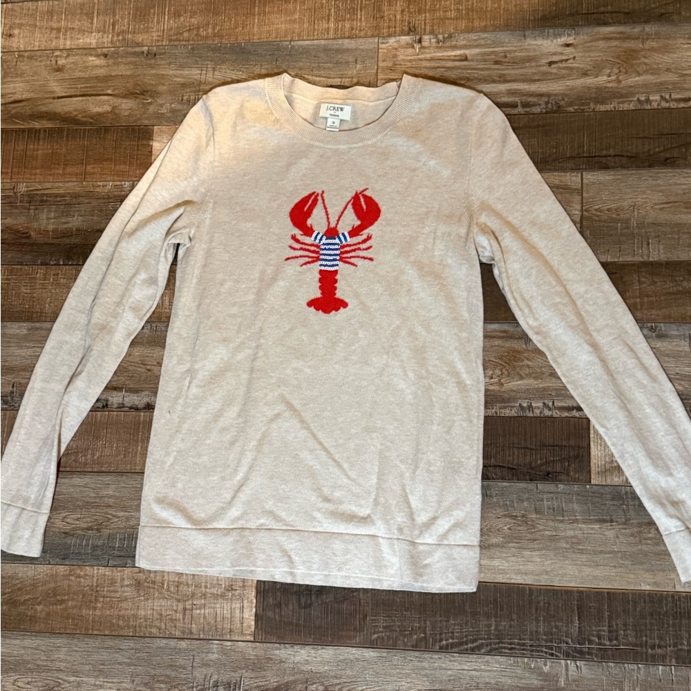J. Crew outlet teddie sweater lobster in sequin size small - Picture 3 of 5